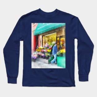 Hoboken NJ - Neighborhood Flower Shop Long Sleeve T-Shirt